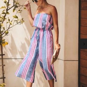 Vici strapless pocketed jumpsuit